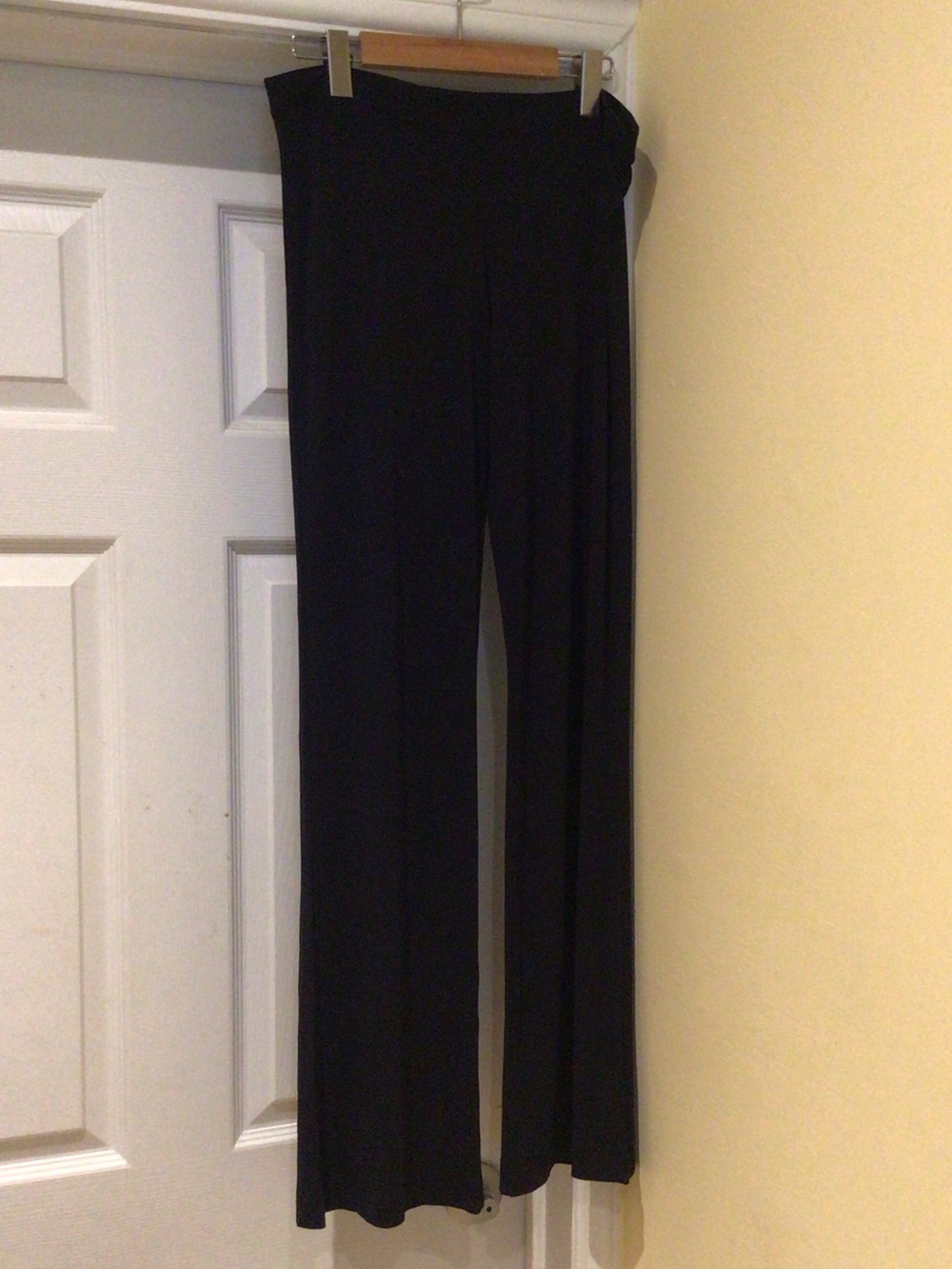 Resort Beachwear Bohemian Black Sheer Straight-Leg Pants